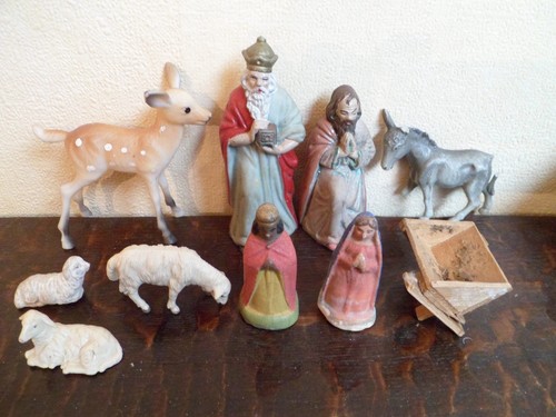 Lot pièces santons - 10,