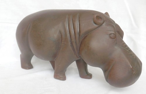 Hippopotame bois exotique - hippopotame,