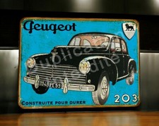 plaque metal vintage Peugeot 203