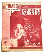 Partition vintage sheet music RIKA ZARAI : Tournez Manèges * 1963 Meek