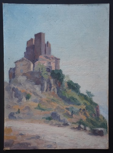 Peinture huile sur carton - huile,