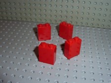 4 x LEGO Red brick Réf 3245b