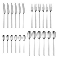 Stelton Chaco Lot Couvert 24 Pièces Couverts de Table 18/8 Acier Inox. Alu. Poli