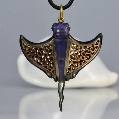 Pendentif manta ray argent - manta,