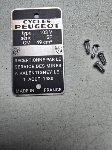 Peugeot mobylettes plaque - peugeot,