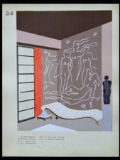 PETIT SALON PRÈS DE PARIS, ART DECO FRANÇAIS -1930- POCHOIR, BARBIER-BOUVET