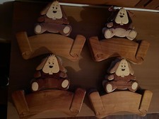 Lot Plaque de porte En Bois Motif Chien  (30 Pièces)