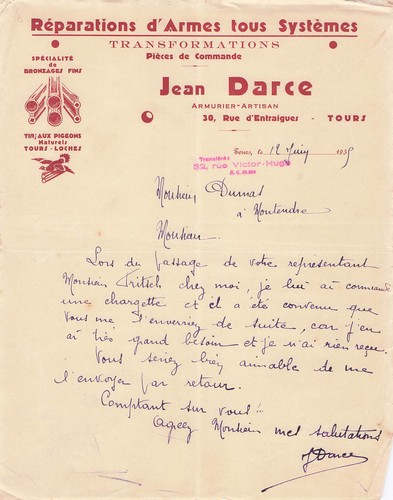 Tours armurier darce jean - 37,
