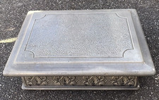 ANCIEN vintage COUVERCLE en CERAMIQUE Kachelofen ALSACE poêle ALSACIEN faience