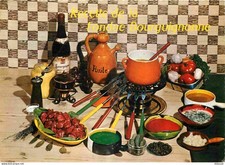 Recettes de Cuisine - Fondue Bourguignonne - Gastronomie - Carte Dentelée - CPM