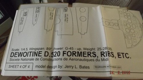 Plan dewoitine 520 - plan,