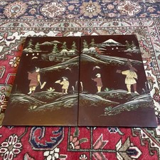 Paire de Panneaux Laqués et