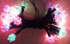 Guirlande Électrique Lumineuse Noël Ancienne 30 Lampes couleurs clignotantes