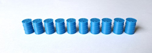 Lot fûts bleus bidons - 1/43,