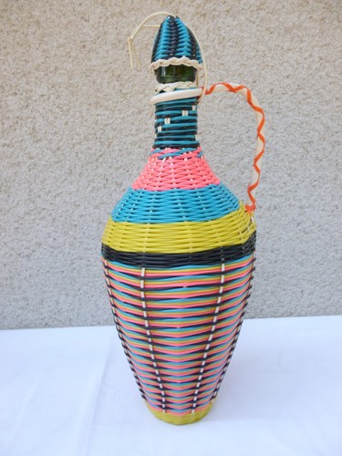 Tres belle bouteille scoubidou - bouteille,