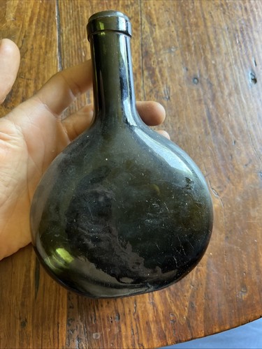 Bouteille verre soufflé - soufflé, vert