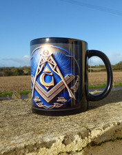 MUG PORCELAINE FRANC MAÇON  SYMBOLES FRANC MAÇONNERIE MAÇONNIQUE