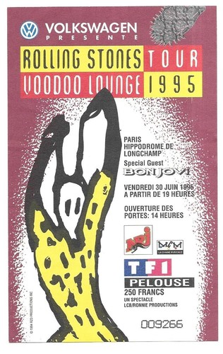 Rare ticket billet - billet, concert