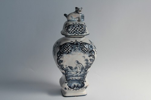 Ancien pot couvert faïence - couvert,