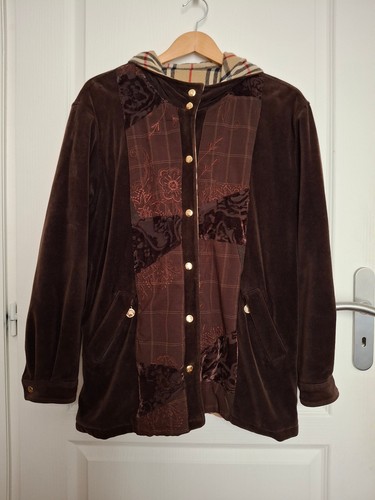 Manteau capuche velours - manteau, en