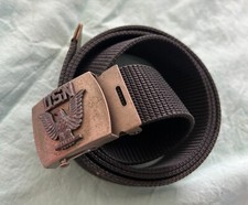 VÉRITABLE CEINTURE MILITAIRE US NAVY, VINTAGE