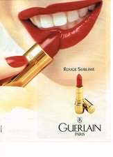 PUBLICITE ADVERTISING 025  1994  GUERLAIN  2    rouges à lèvres