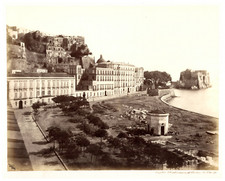 Italia, Napoli, Castel dell'Ovo  Tirage albuminé  21x26  Circa 1880  