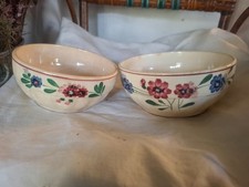 2 Anciens bols / ramequins en faience  shabby campagne déco cuisine