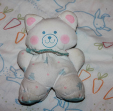 Doudou Peluche Ours Blanc Rose