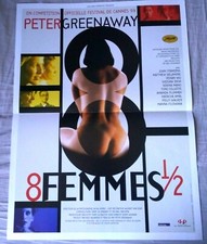 8 FEMMES 1/2 - Peter Greenaway * affiche cinéma 39 x 56 cm - occasion