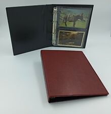 LOT CLASSEUR ALBUM FORMAT A5 OU MIGNON BORDEAUX + 25 FEUILLES POUR RANGER CPA