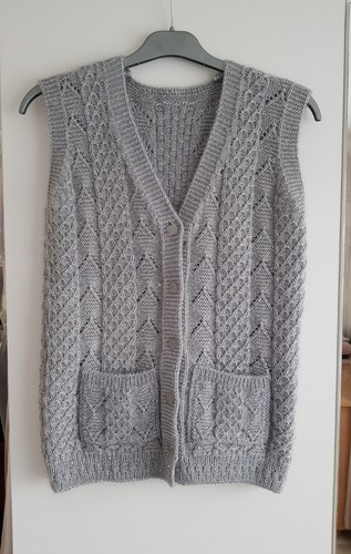 Gilet tricot sans - manches, gris