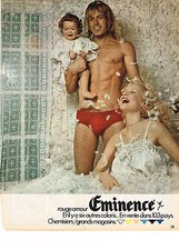 PUBLICITE ADVERTISING  1972   EMINENCE  slip sous vetements 2
