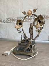 Rare Ancienne Lampe Sainte-Marie Boîte A Musique L’Apparition Avé Maria Lourdes 