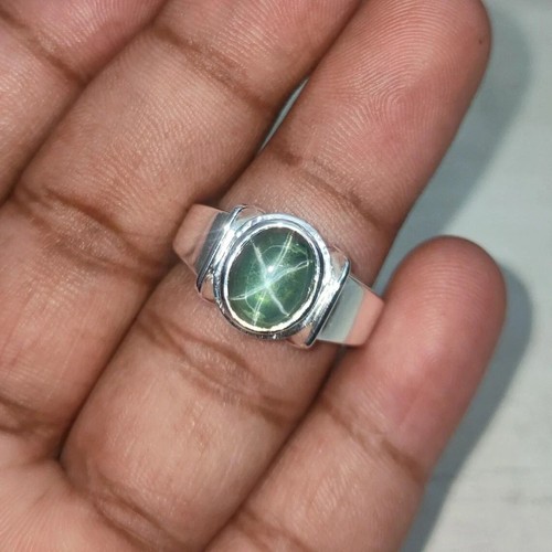 Bague saphir étoile - , verte