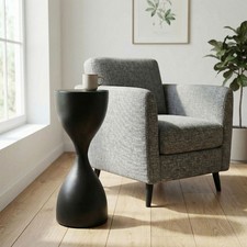 Table d'appoint Alu Verre 23cm