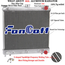 3 Rangées Alu Radiateur Pour