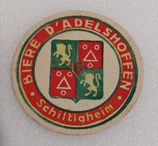 Très rare sous bock bière D'Adelshoffen Schiltigheim bistrot