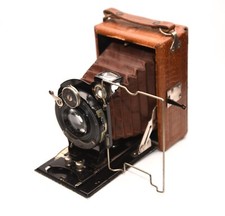 FOTH folding 6,5x9 imitation crocodile soufflet marron appareil photo pliant