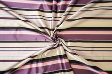 tissu Neuf Satin Duchesse Soie Rayé