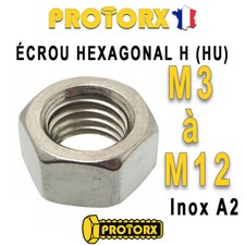 ECROU HEXAGONAL  M3 à M12 x