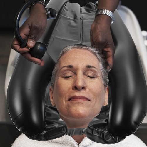 Bac gonflable pour shampoing - bac,