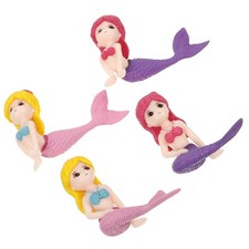  4 Pcs Figurine Sirène Décorations De Poissons Pour Aquarium D'aquarium