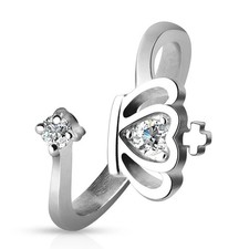 Bague femme acier inoxydable