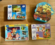Lot de 4 puzzles enfants Disney Bambi Winnie Jake Pirates et Djeco 3 à 5 ans