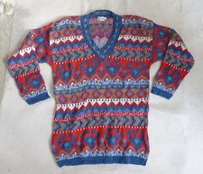 McKain Collection Made in USA pull long vintage coloré en coton L