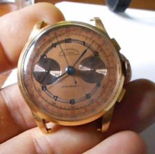 Montre Suisse Chronographe 17 rubis Antimagnetic or 18 carats