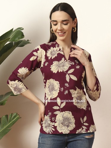Tunique coton floral - tunique,
