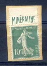 011122 TIMBRE FRANCE N° MINERALINE collé sur support