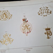 Gravure Couronne Chevalier Vicomte Rehaussé A L'Or XIXè Pour Carrosse Mid 19thC